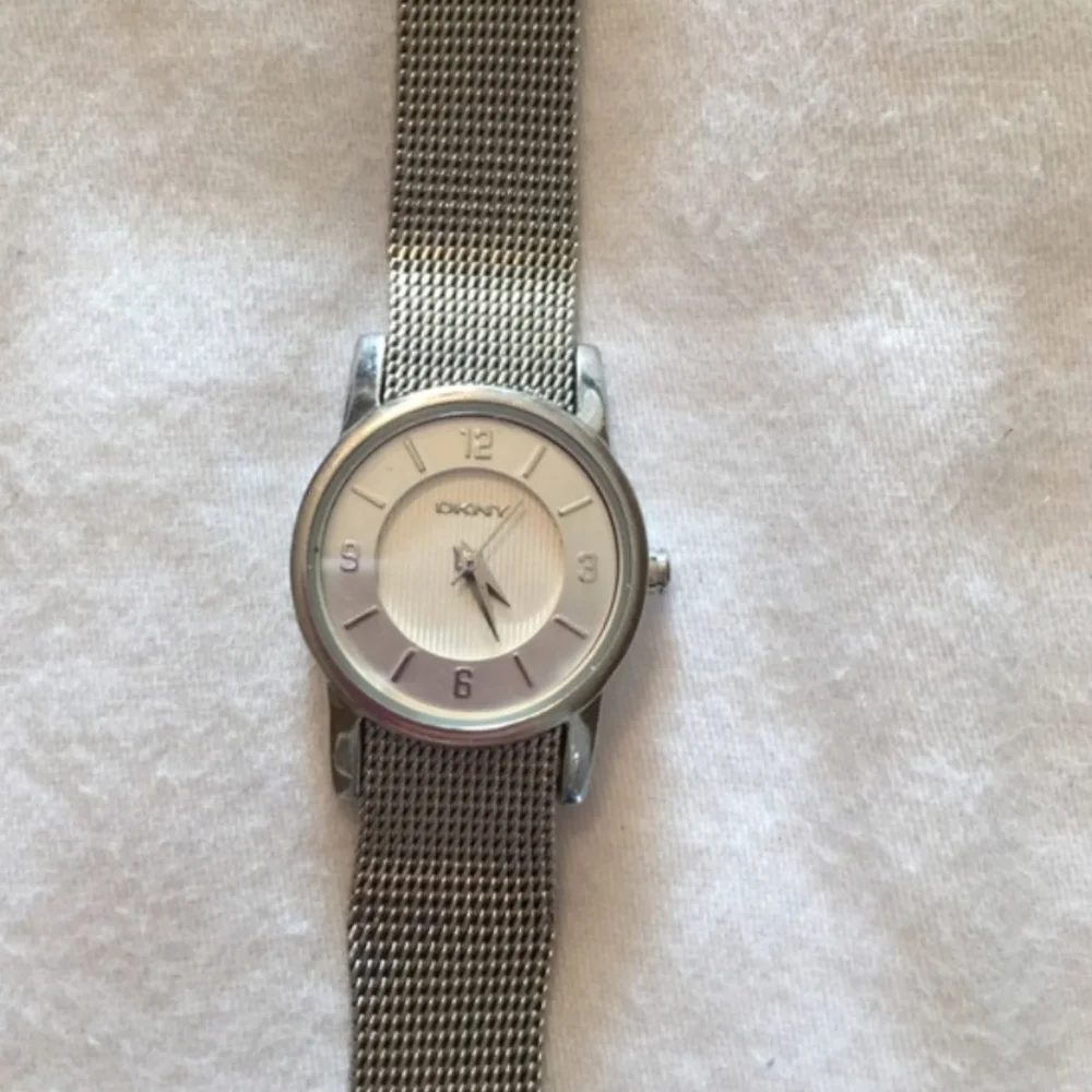 DKNY Mesh Silver tone Adjustable watch